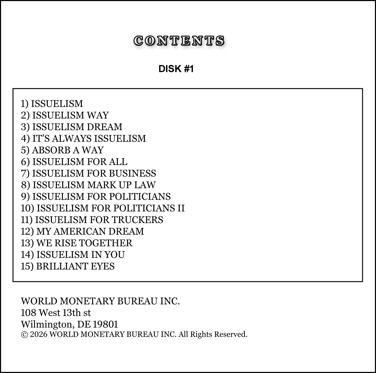 ISSUELISM MUSIC ALBUM